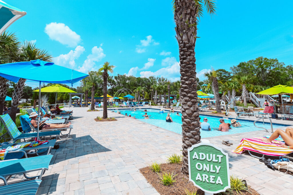 Adult-Only Pool Area | Snowbird RV Park on the Gulf Coast