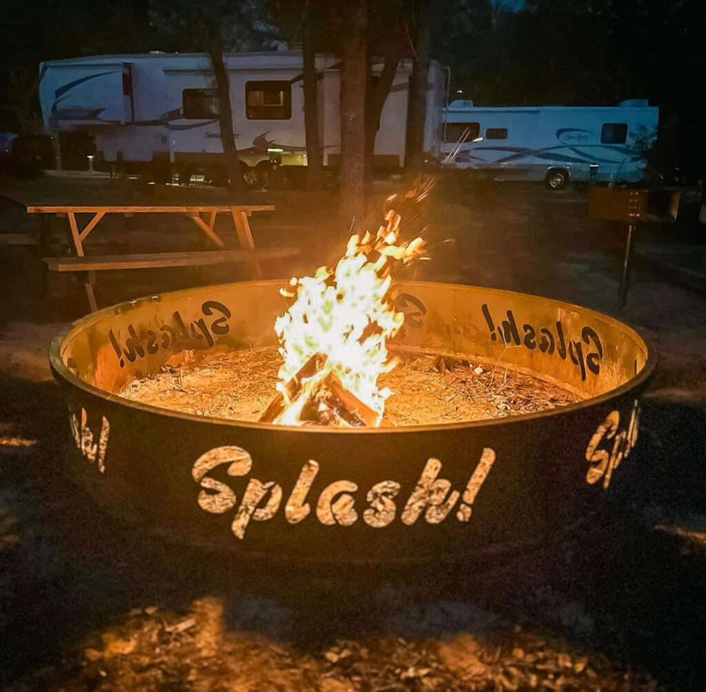 Fire Pit & Perks for the Parents at Splash RV Resort