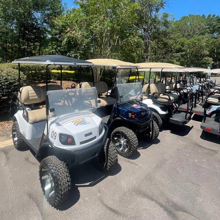 Golf carts for rent at Splash RV Resort